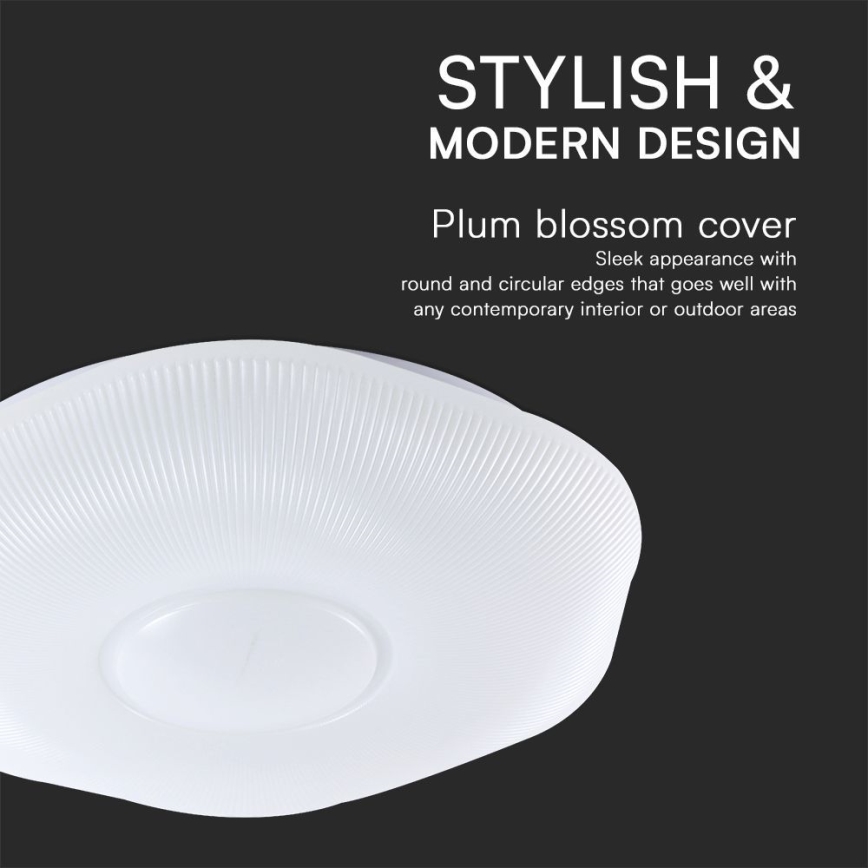LED himmennettävä kattovalaisin LED/40W/230V 3000-6500K 40 cm valkoinen + kaukosäädin