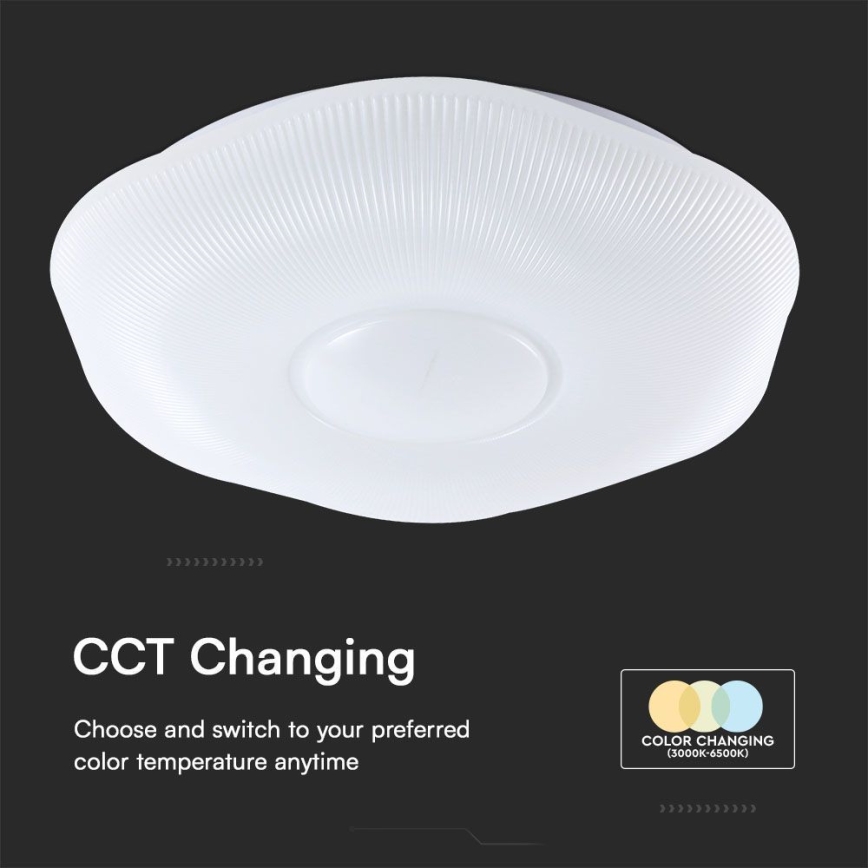 LED himmennettävä kattovalaisin LED/40W/230V 3000-6500K 40 cm valkoinen + kaukosäädin