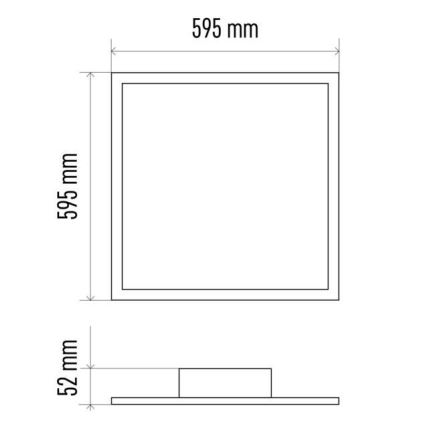 LED himmennettävä kattovalaisin LED/40W/230V 2700K-6000K neliö + kaukosäädin