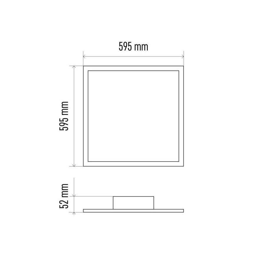 LED himmennettävä kattovalaisin LED/40W/230V 2700K-6000K neliö + kaukosäädin