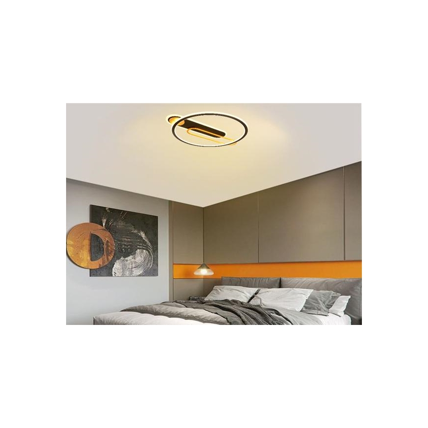 LED himmennettävä kattovalaisin LED/60W/230V 3000-6500K musta + kaukosäädin