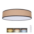 LED himmennettävä kattovalaisin BROWNIE LED/48W/230V 3000-6500K ruskea Ø 40 cm + kaukosäädin