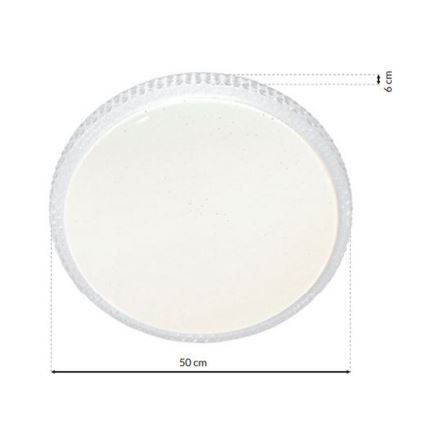 LED himmennettävä kattovalaisin CRUZ kaukosäätimellä LED/66W/230V 3300lm