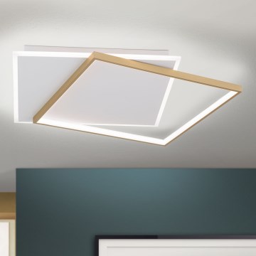 LED himmennettävä kattovalaisin EMANUEL LED/50W/230V valkoinen/kulta