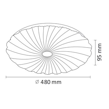 LED himmennettävä kattovalaisin FLOWER LED/36W/230V + kaukosäädin
