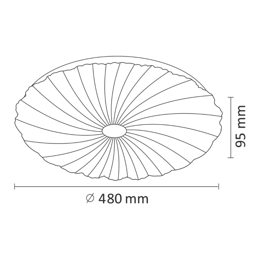 LED himmennettävä kattovalaisin FLOWER LED/36W/230V + kaukosäädin