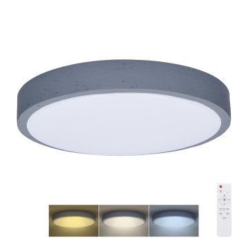 LED himmennettävä kattovalaisin GREY LED/48W/230V 3000-6500K harmaa halkaisija 38 cm + kaukosäädin