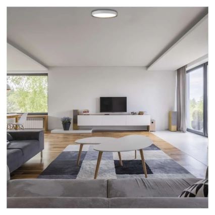 LED-himennettävä kattovalaisin ILVI LED/30W/230V 2700-6500K halkaisija 40 cm valkoinen/beige + kaukosäädin