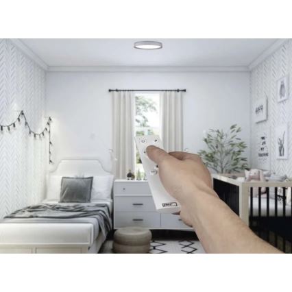 LED-himennettävä kattovalaisin ILVI LED/30W/230V 2700-6500K halkaisija 40 cm valkoinen/beige + kaukosäädin