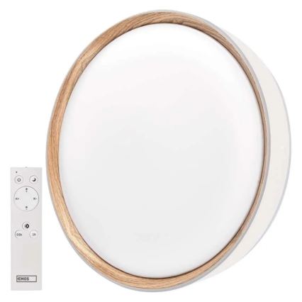 LED-himennettävä kattovalaisin ILVI LED/30W/230V 2700-6500K halkaisija 40 cm valkoinen/beige + kaukosäädin