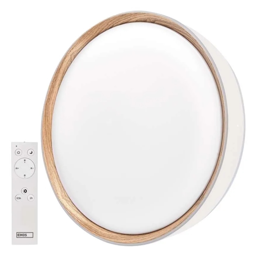 LED-himennettävä kattovalaisin ILVI LED/30W/230V 2700-6500K halkaisija 40 cm valkoinen/beige + kaukosäädin