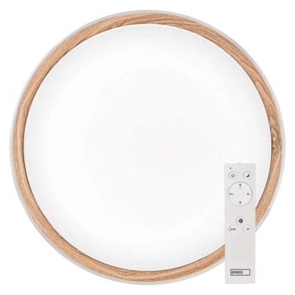 LED-himennettävä kattovalaisin ILVI LED/30W/230V 2700-6500K halkaisija 40 cm valkoinen/beige + kaukosäädin
