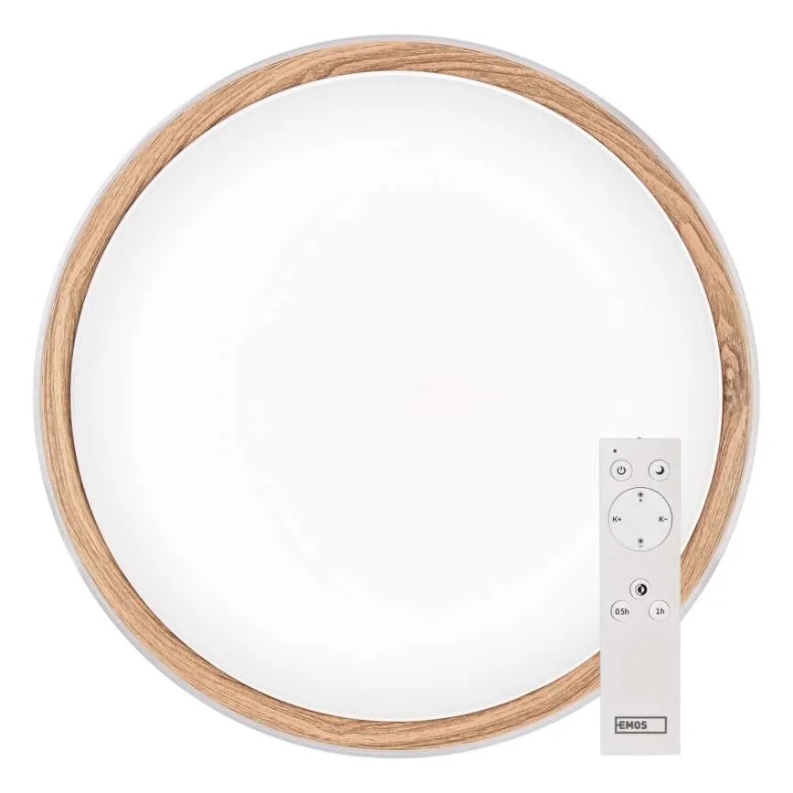 LED-himennettävä kattovalaisin ILVI LED/30W/230V 2700-6500K halkaisija 40 cm valkoinen/beige + kaukosäädin