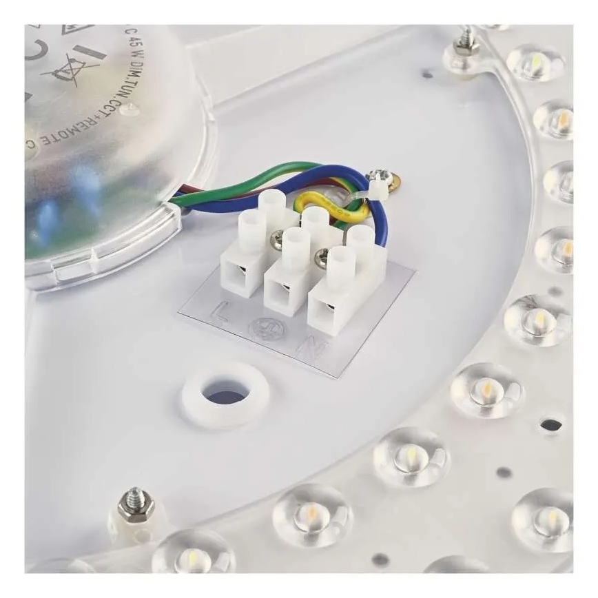 Himmennettävä LED-kattovalaisin ILVI LED/45W/230V 2700–6500K halkaisija 50 cm musta/messinki + kaukosäädin