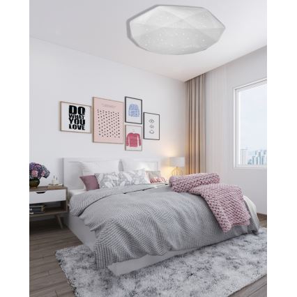 LED himmennettävä kattovalaisin INDUS LED/60W/230V 2700-6500K halkaisija 58 cm + kaukosäädin