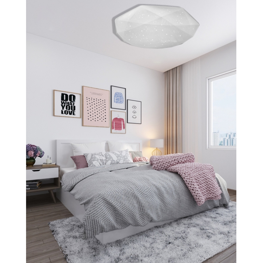 LED himmennettävä kattovalaisin INDUS LED/60W/230V 2700-6500K halkaisija 58 cm + kaukosäädin