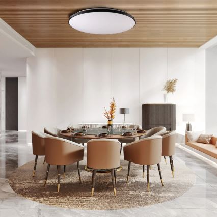 Himmennettävä LED-kattovalaisin KERN LED/100W/230V 3000/4000/6000K Ø 100 cm musta + kaukosäädin
