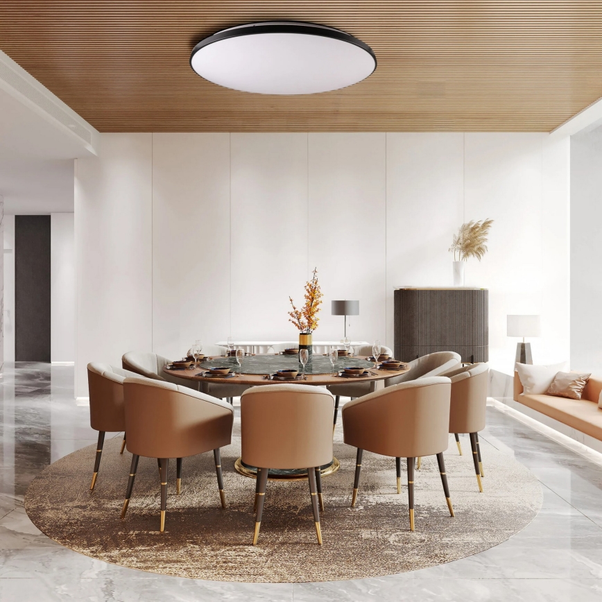 Himmennettävä LED-kattovalaisin KERN LED/100W/230V 3000/4000/6000K Ø 100 cm musta + kaukosäädin
