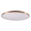 LED-himmennettävä kattovalaisin KERN LED/80W/230V 3000/4000/6000K halkaisija 80 cm kultainen + kaukosäädin