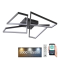 LED himmennettävä kattovalaisin LED/115W/230V 3000-6500K musta + kaukosäädin