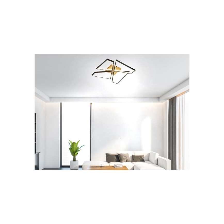 LED himmennettävä kattovalaisin LED/115W/230V 3000-6500K ruskea/musta + kaukosäädin