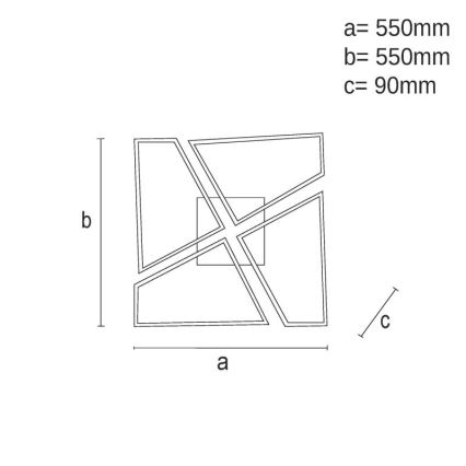 LED himmennettävä kattovalaisin LED/115W/230V 3000-6500K ruskea/musta + kaukosäädin