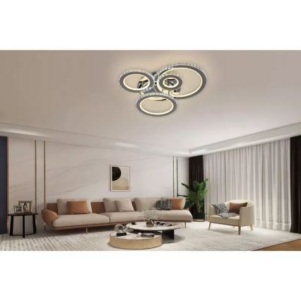 LED himmennettävä kattovalaisin LED/120W/230V 3000-6500K + kaukosäädin