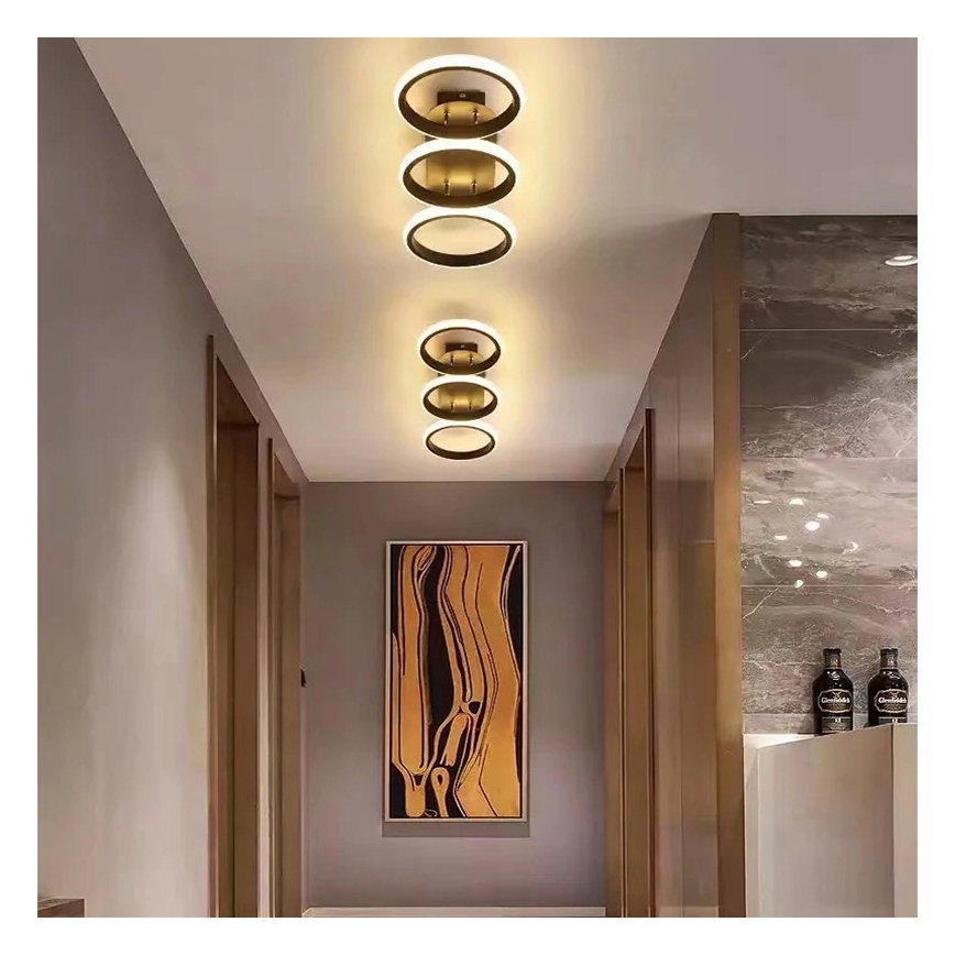 LED-himmennettävä kattovalaisin LED/30W/230V 3000-6500K musta Wi-Fi Tuya + kaukosäädin