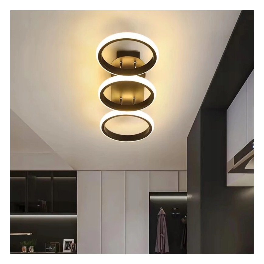 LED-himmennettävä kattovalaisin LED/30W/230V 3000-6500K musta Wi-Fi Tuya + kaukosäädin