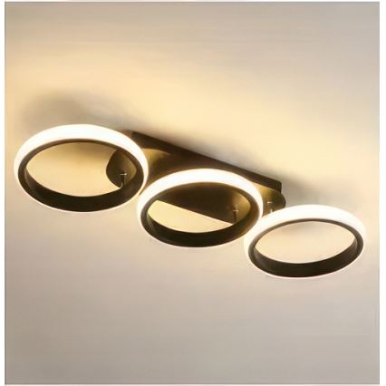 LED-himmennettävä kattovalaisin LED/30W/230V 3000-6500K musta Wi-Fi Tuya + kaukosäädin