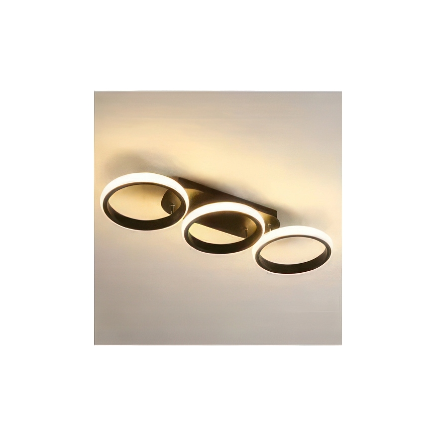 LED-himmennettävä kattovalaisin LED/30W/230V 3000-6500K musta Wi-Fi Tuya + kaukosäädin