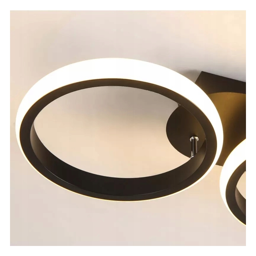 LED-himmennettävä kattovalaisin LED/30W/230V 3000-6500K musta Wi-Fi Tuya + kaukosäädin
