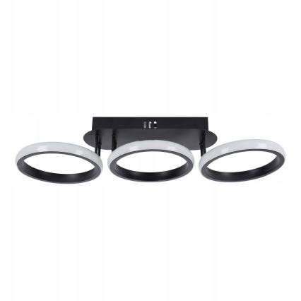 LED-himmennettävä kattovalaisin LED/30W/230V 3000-6500K musta Wi-Fi Tuya + kaukosäädin