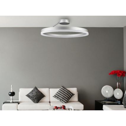 LED himmennettävä kattovalaisin LED/40W/230V 3000-6500K mattakromi + kaukosäädin