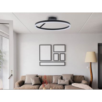 LED himmennettävä kattovalaisin LED/40W/230V 3000-6500K musta + kaukosäädin