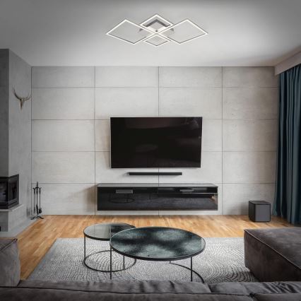 LED-himmennettävä kattovalaisin LED/42W/230V 3000K mattakromi