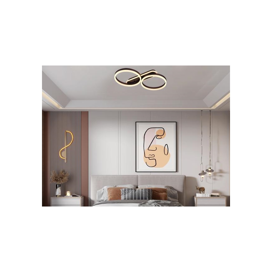 LED Himmennettävä kattovalaisin LED/60W/230V 3000-6500K + kaukosäädin