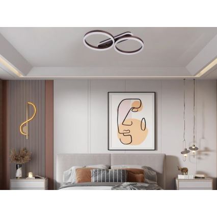 LED Himmennettävä kattovalaisin LED/60W/230V 3000-6500K + kaukosäädin