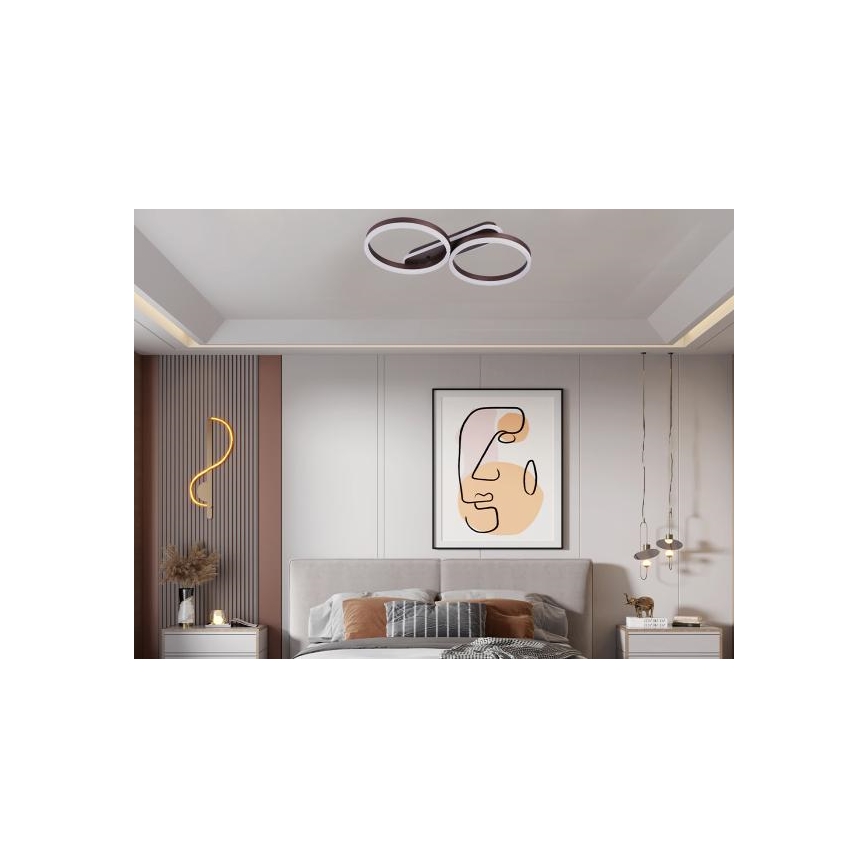 LED Himmennettävä kattovalaisin LED/60W/230V 3000-6500K + kaukosäädin