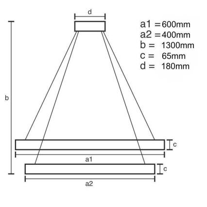 LED himmennettävä kristallikruunu köydellä LED/65W/230V 3000-6500K kiiltävä kromi + kaukosäädin
