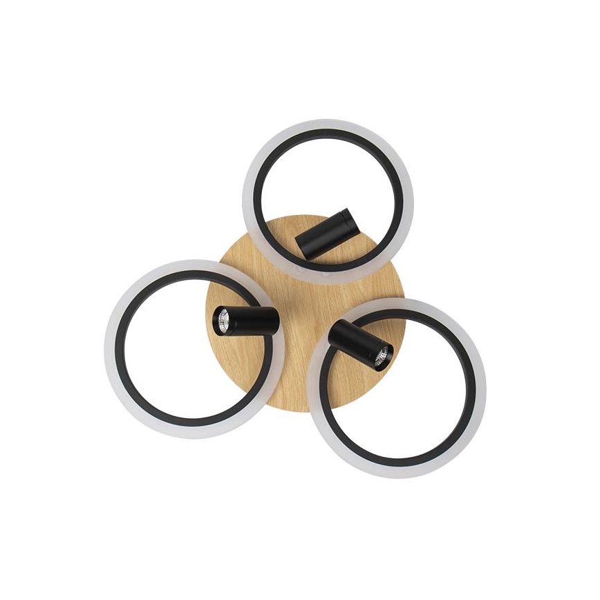 LED himmennettävä kattovalaisin LED/70W/230V 3000-6500K musta/ruskea + kaukosäädin