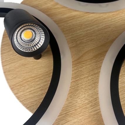 LED himmennettävä kattovalaisin LED/70W/230V 3000-6500K musta/ruskea + kaukosäädin