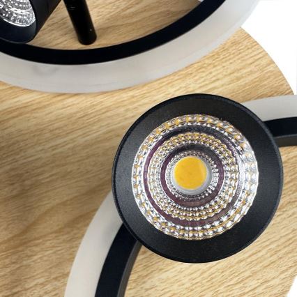 LED himmennettävä kattovalaisin LED/70W/230V 3000-6500K musta/ruskea + kaukosäädin