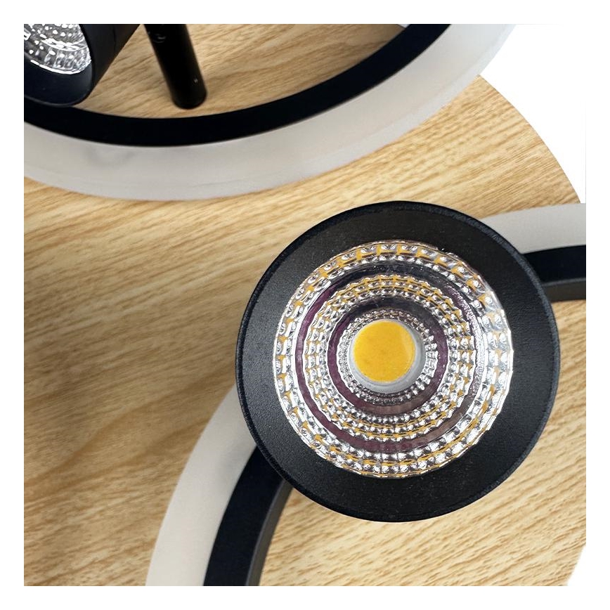 LED himmennettävä kattovalaisin LED/70W/230V 3000-6500K musta/ruskea + kaukosäädin