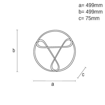LED himmennettävä kattovalaisin LED/75W/230V 3000-6500K musta + kaukosäädin