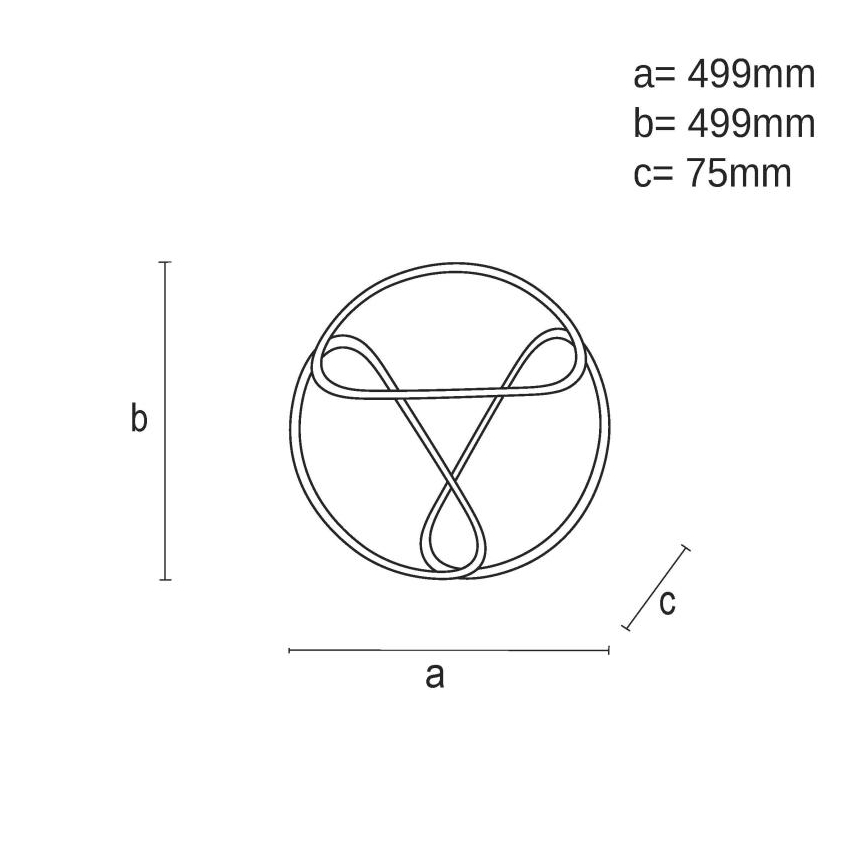 LED himmennettävä kattovalaisin LED/75W/230V 3000-6500K musta + kaukosäädin