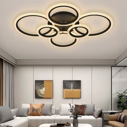 LED himmennettävä kattovalaisin LED/85W/230V 3000-6500K + kaukosäädin