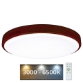 LED himmennettävä kattovalaisin LENA LED/60W/230V 3000-6500K tammi + kaukosäädin