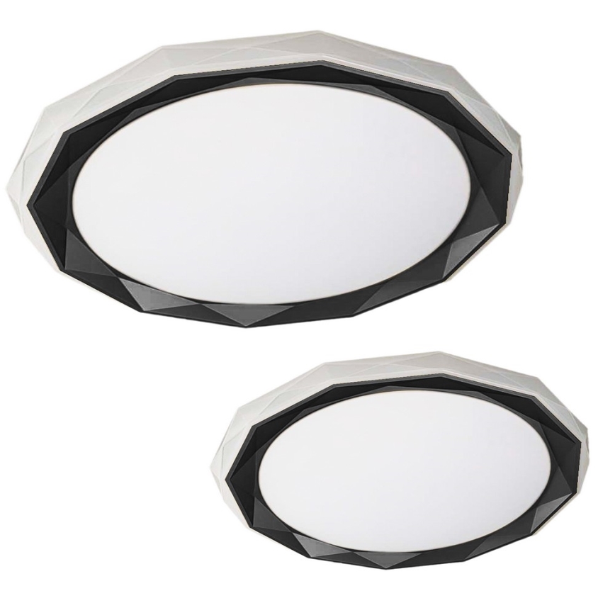 LED himmennettävä kattovalaisin OSCAR LED/45W/230V 3000-6000K musta + kaukosäädin