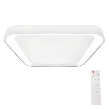 LED Himmennettävä kattovalaisin QUADRO LED/66W/230V 3000-6000K valkoinen + kaukosäädin